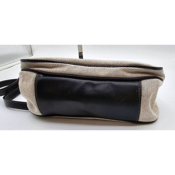 Vintage Mondani Canvas & Leather Top Handle Bag With Adjustable Strap And Gold-T - Picture 6 of 11